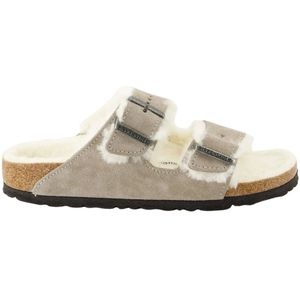 Birkenstock, Heren, Schoenen, Grijs, Maat: 42 EU Leer,