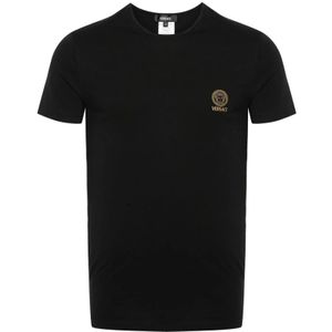Versace, Heren, Tops, Zwart, Maat: XL Katoen,