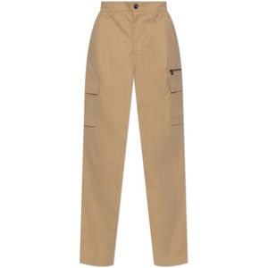 Versace, Heren, Broeken, Beige, Maat: M Katoen,