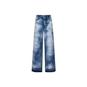 Dsquared2 Wide Jeans , Blue , Dames , Maat: XS