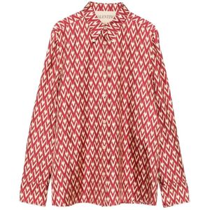 Valentino Garavani, Dames, Blouses & Shirts, Rood, Maat: M