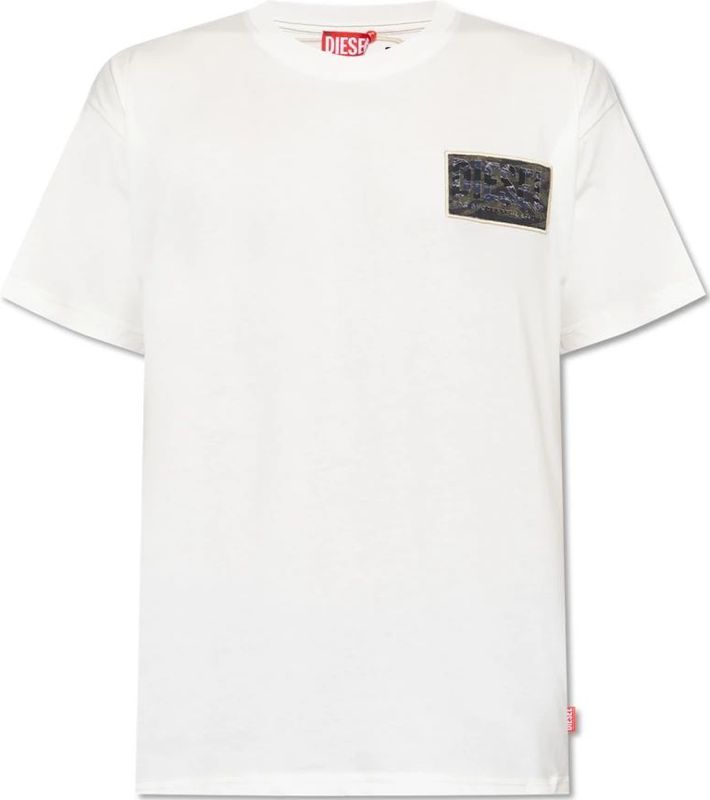 Diesel, Heren, Tops, Wit, Maat: 3XL Katoen,