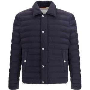 Brunello Cucinelli, Heren, Jassen, Blauw, Maat: 2XL Taf,