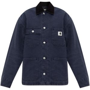Carhartt Wip, Dames, Jassen, Blauw, Maat: S Katoen,