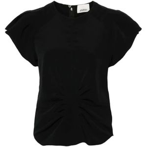 Isabel Marant, Dames, Blouses & Shirts, Zwart, Maat: XS Poliester,