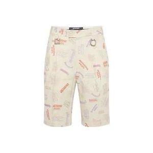 Jacquemus Vierkant-Ronde Snit Wollen Tailored Shorts , Multicolor , Heren , Maat: S