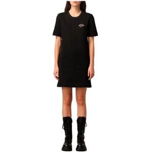 Love Moschino, Dames, Jurken, Zwart, Maat: 2XS Katoen,