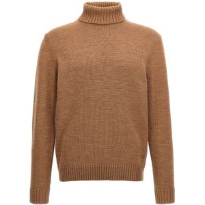 Zanone, Heren, Truien, Bruin, Maat: XL Wol,