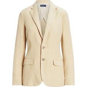 Ralph Lauren, Dames, Jassen, Beige, Maat: L Linnen,