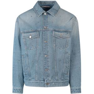 Valentino, Heren, Jassen, Blauw, Maat: M Denim,