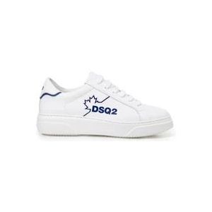Dsquared2 Witte Sneakers met Pinaforemetal Breedte , White , Heren , Maat: 41 EU