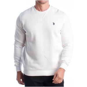 U.s. Polo Assn., Heren, Sweatshirts & Hoodies, Wit, Maat: S Fleece,