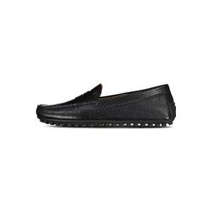 Tod's Leren Mocassins met Geribbelde Rubberen Zool , Black , Dames , Maat: 37 EU