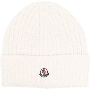 Moncler, unisex, Accessoires, Wit, Maat: ONE Size Wol,
