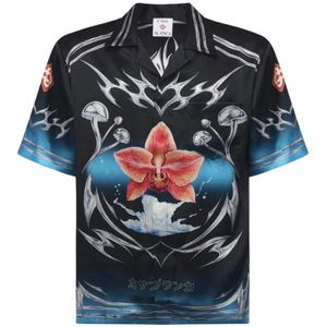 Casablanca, Heren, Overhemden, Veelkleurig, Maat: S Zijde,