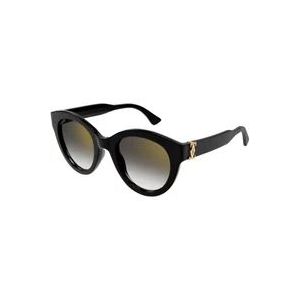 Cartier Stijlvolle zonnebril Ct0436S , Black , unisex , Maat: 50 MM