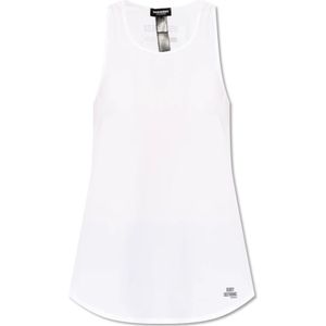 Dsquared2, Dames, Tops, Wit, Maat: S Polyamide,