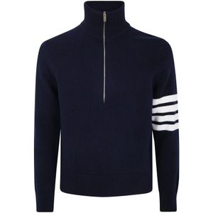 Thom Browne, Heren, Truien, Blauw, Maat: L Wol,