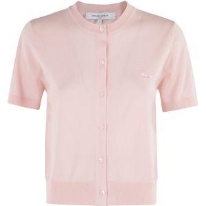 Maison Kitsuné, Dames, Truien, Roze, Maat: M Wol,