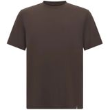Boggi Milano - Shirt - Chocoladebruin - Effen - Kwartmouw