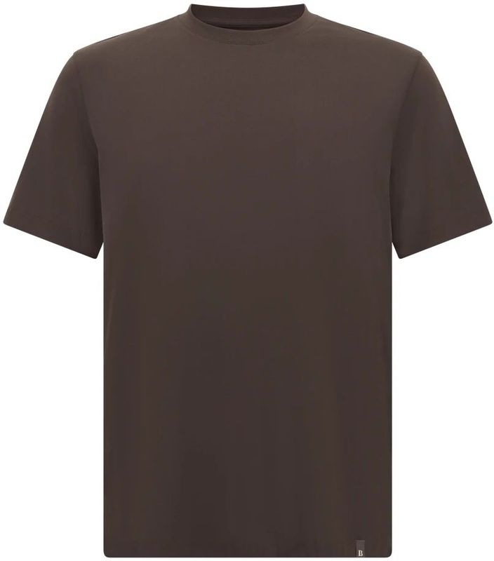 Boggi Milano - Shirt - Chocoladebruin - Effen - Kwartmouw