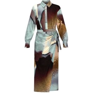 Marella, Dames, Jurken, Veelkleurig, Maat: 2XS Leer,