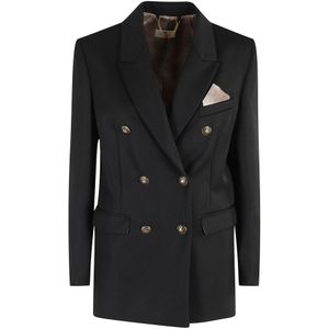 Elisabetta Franchi, Dames, Jassen, Zwart, Maat: S