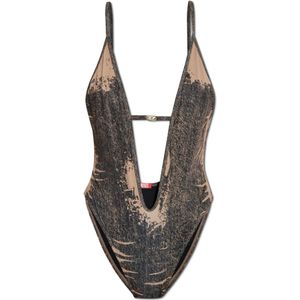 Diesel, Dames, Badkleding, Bruin, Maat: L Denim,