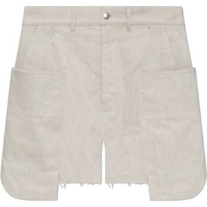 Rick Owens, Heren, Korte broeken, Grijs, Maat: W32 Katoen,