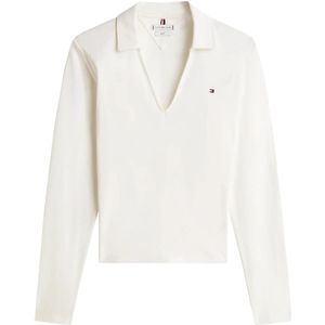 Tommy Hilfiger, Dames, Tops, Wit, Maat: L Katoen,