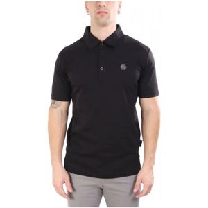 Philipp Plein, Heren, Tops, Zwart, Maat: M Katoen,