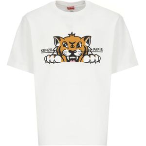 Kenzo, Heren, Tops, Wit, Maat: L Katoen,