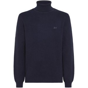 Sun68, Heren, Truien, Blauw, Maat: XL Katoen,