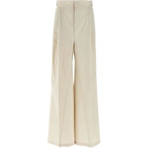 Maison Margiela, Dames, Broeken, Beige, Maat: XS Zijde,