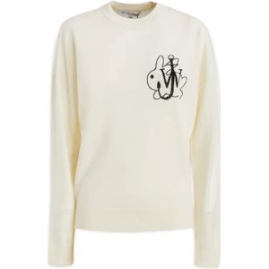 JW Anderson, Dames, Sweatshirts & Hoodies, Wit, Maat: L
