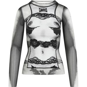 Jean Paul Gaultier - Tops - Zwart - Polyamide