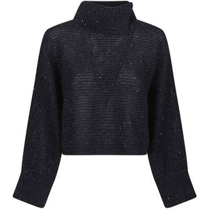 Peserico, Dames, Truien, Zwart, Maat: S