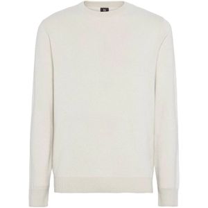 Boggi Milano - Kasjmier Trui - Beige - Ronde Hals - Lange Mouwen