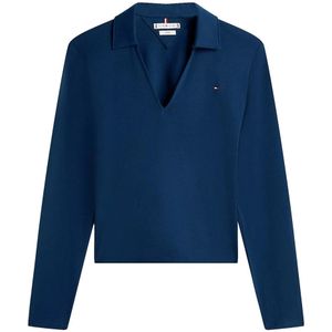 Tommy Hilfiger, Dames, Tops, Blauw, Maat: M Katoen,
