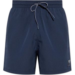 Emporio Armani, Heren, Badkleding, Blauw, Maat: L Poliester,