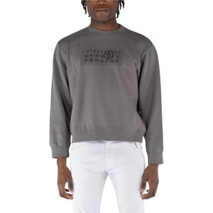 MM6 Maison Margiela, Heren, Sweatshirts & Hoodies, Grijs, Maat: M Katoen,