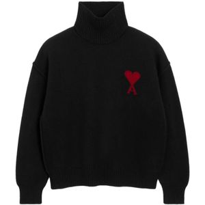 Ami Paris, Dames, Truien, Zwart, Maat: M Wol,