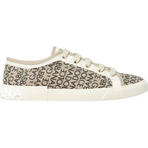 Dolce & Gabbana, Heren, Schoenen, Beige, Maat: 39 1/2 EU Katoen,