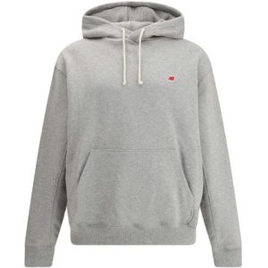 New Balance, Heren, Sweatshirts & Hoodies, Grijs, Maat: L Katoen,