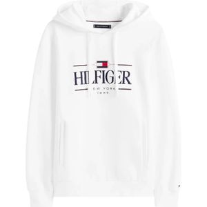 Tommy Hilfiger, Heren, Sweatshirts & Hoodies, Wit, Maat: S Katoen,