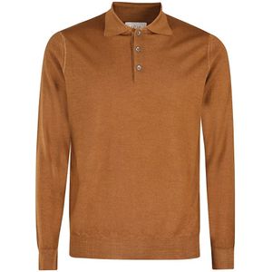 Altea, Heren, Tops, Bruin, Maat: M Wol,