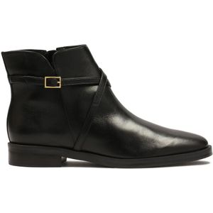 Kazar - Platte Laarzen - Zwart - Leer - Dames