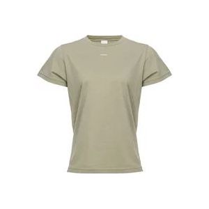 Pinko Basis Jersey Logo T-Shirt , Green , Dames , Maat: S