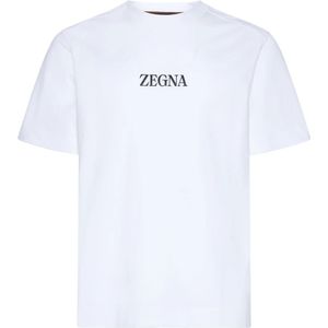 Zegna, Heren, Tops, Wit, Maat: L Katoen,