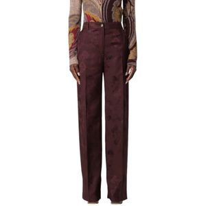 Etro, Dames, Broeken, Rood, Maat: M Wol,